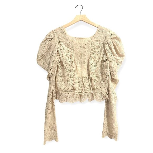 Ulla Johnson Eloise Blouse in Pearl, Size 4 New with tag - Picture 3 of 16